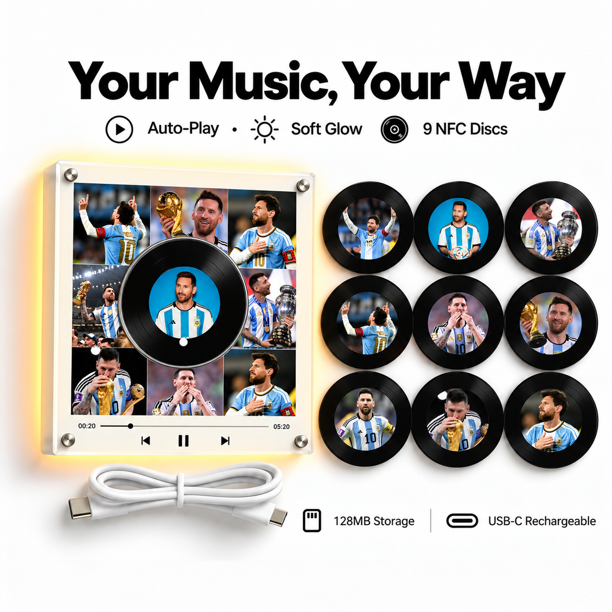 Messi – Magnetic Music Player